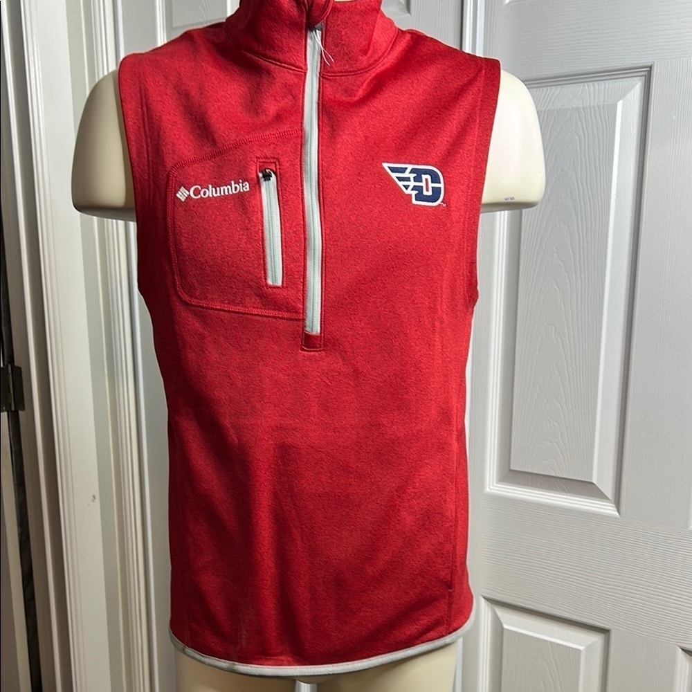 Columbia Golf Dayton Flyers Red Sleeveless Vest S